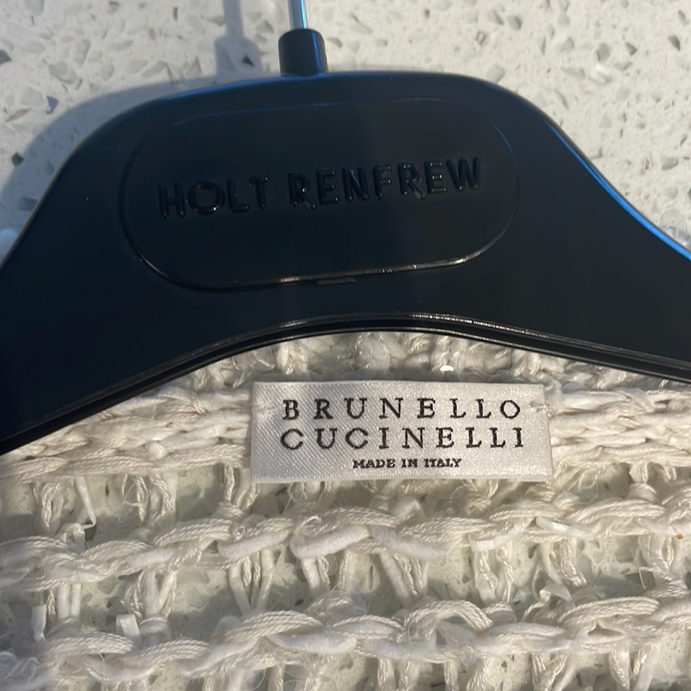 Brunello Cucinelli V neck Sequined knit Crop Top - Picture 9 of 14